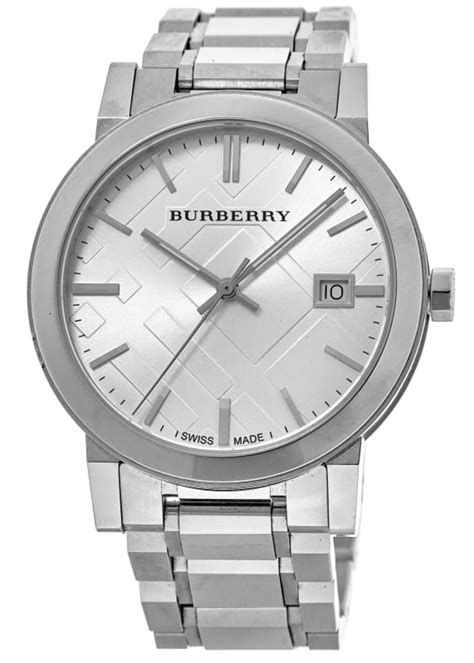 burberry men's bu9000|Burberry Large Check Silver Dial 38mm Men's Watch BU9000.